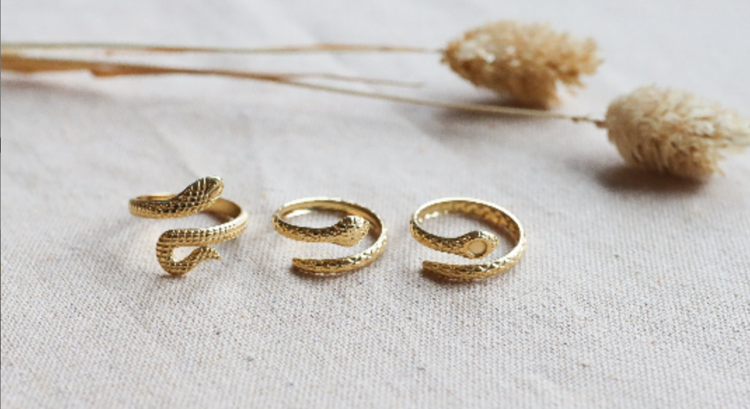Waterproof Snake ring • Gold ring • Snake jewellry • Gold snake jewelry • Snake Gold rings • Spiritual fingerring • Vintage boho ring