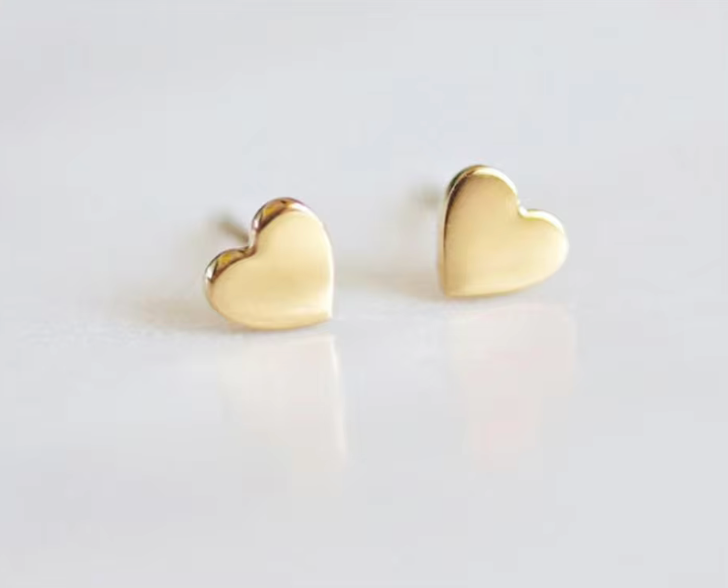 Waterproof Little Heart Earring • Heart Earstud Gold • Minimalist Earring • Earring small gold silver