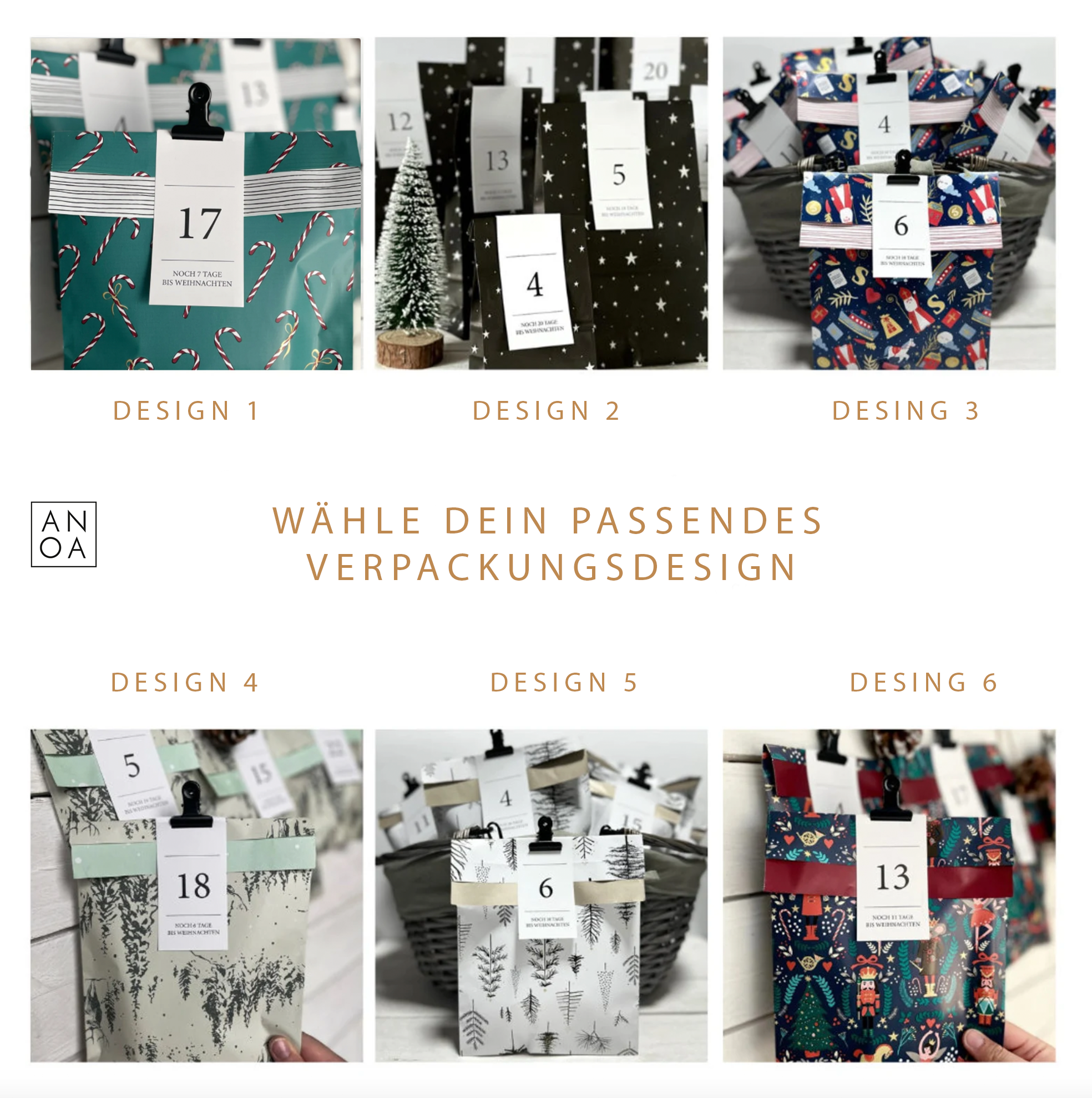 Wird am 25.11. mit DHL verschickt! Unikat Adventskalender Design150